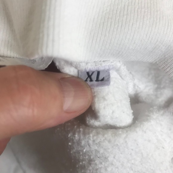 Talentless White Hoodie "Please Wash Your Hands" Sweatshirt SZ XL - Picture 5 of 10